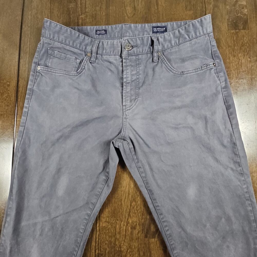 Mens Clifton Slim Straight Jeans Stretch Pants by 7 Diamonds